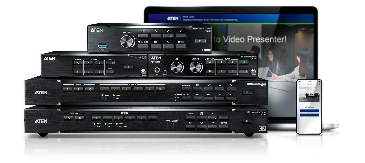 ATEN Professional AV a video presentation produkty