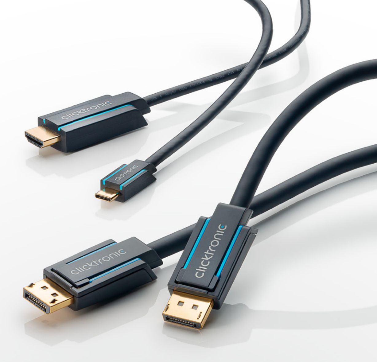 Clicktronic HDMI, DisplayPort a USB-C káble