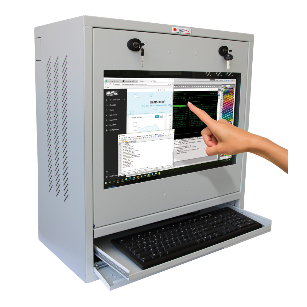Techly Professional priemyselná skrinka pre PC a monitor