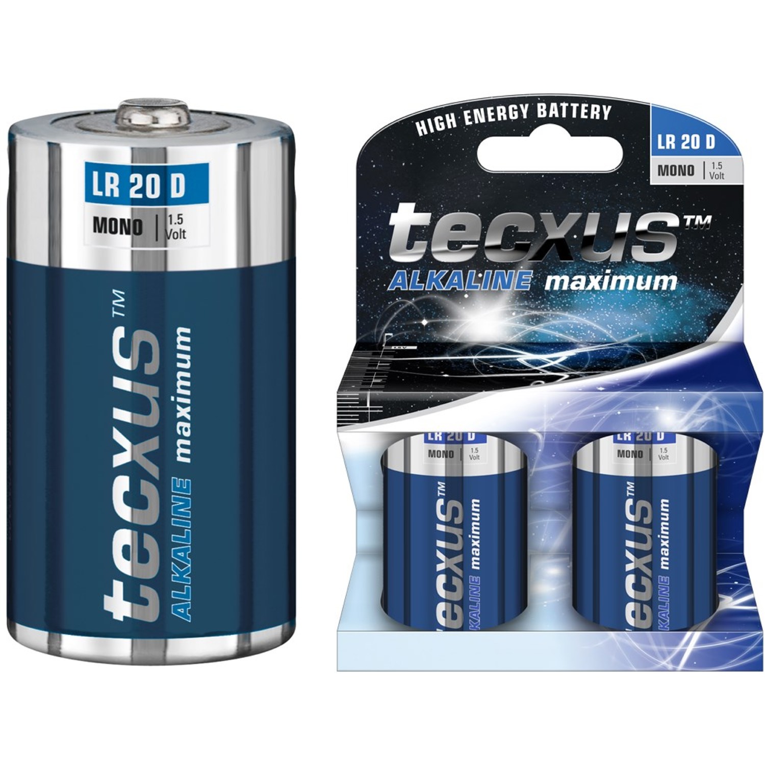 Tecxus D alkalické batérie