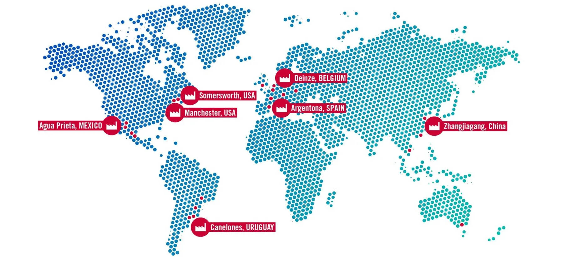 Velcro Companies globálna výrobná sieť